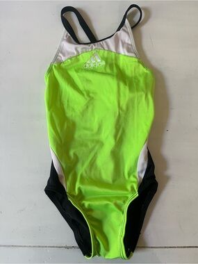 Adidas Kids Neon Green One-Piece Leotard